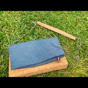 Chico’s Denim/Cork Crossbody/Clutch